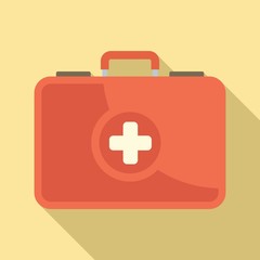 Poster - First aid kit icon. Flat illustration of first aid kit vector icon for web design