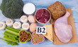 Food ingredients containing a large amount of vitamin B2 (riboflavinum).