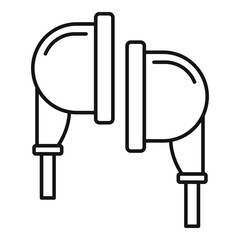 Poster - dj earbuds icon. outline dj earbuds vector icon for web design isolated on white background