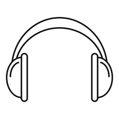 Poster - headphones icon. outline headphones vector icon for web design isolated on white background