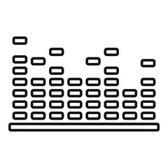 Poster - Equalizer bars icon. Outline equalizer bars vector icon for web design isolated on white background