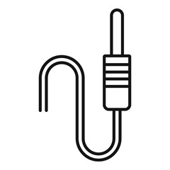 Poster - Headphones plug icon. Outline headphones plug vector icon for web design isolated on white background