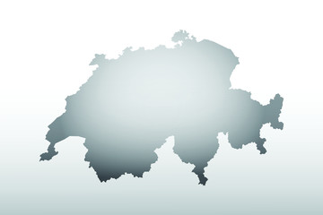  Gray color Switzerland map with dark and light effect vector on light background illustration