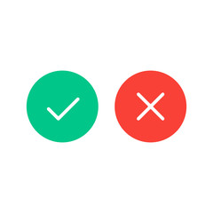 Poster - Check mark flat icons. Vector checkmark icons set