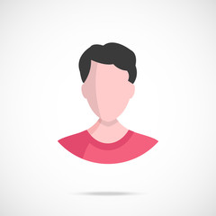 Poster - vector profile icon. user, avatar, member, man face, admin concepts. flat design