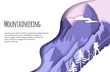 © Siberian Art - Mountaineering web banner template, vector paper cut illustration