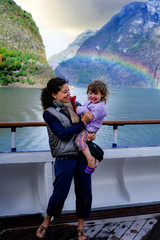 Wall Mural - Family cruise in the Norwegian fjords