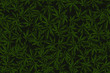 Cannabis seamless vector pattern. Marijuana leafs background.
