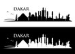 Dakar skyline - Senegal - vector illustration