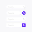 © NazArt - Set Search bar. Web ui design element for web site or browsers. Text field and search button. Vector illustration graphic design