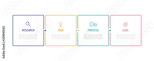 Cuadros en Lienzo Business process infographic template