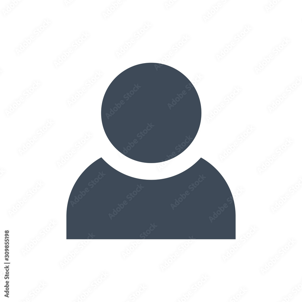 Community Member Flat Style Icon Vector Illustration User Icon By Default Settings Staff Icon User Person Symbol Business Contact Pictogram Concept In Black Color Interface Element Buy This Stock Vector And