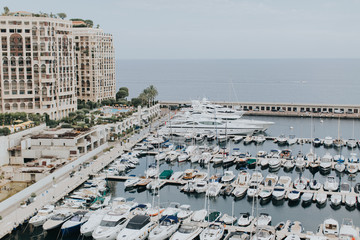 Wall Mural - Port de la principauté de Monaco vue d'en haut