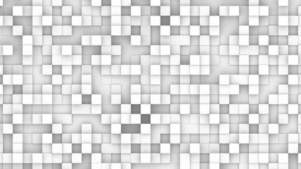 Poster - White cubes are moving. Seamless loop.