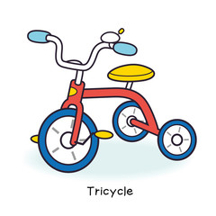 Kids tricycle isolated