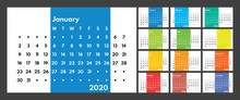 2020 Perpetual Style Calendar Vector Template