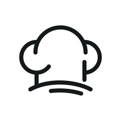 Aufkleber - cooking hat icon vector sign isolated for graphic and web design. Chef cooking hat symbol template color editable on white background, Thin linear graphic Eps10.