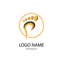 Foot Logo Template Vector Illustration