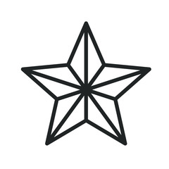 Poster - star icon vector sign isolated for graphic and web design. Bonus points. Discount program symbol template color editable on white background, Thin linear graphic Eps10.