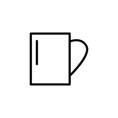 Poster - Simple cup line icon.