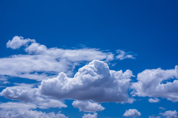 clear sky against blue background