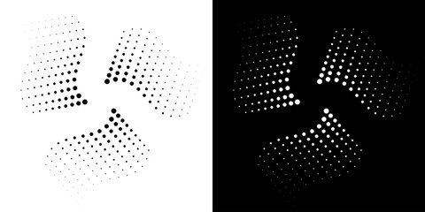 Wall Mural - halftone circular dotted frames set. circle dots isolated on the white background. logo design eleme