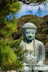 Wall Mural - Great Buddha of Kamakura or Kamakura Daibutsu is a World Heritage Site by UNESCO at Kotoku-in Temple.