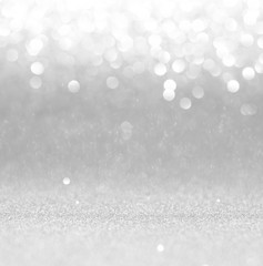 white and silver bokeh abstract background