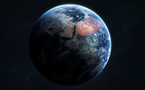 Fototapeta Zwierzęta - Highly detailed Earth planet render. Elements of this image furnished by NASA
