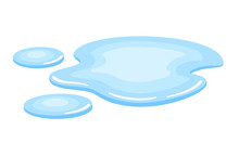 Water Spill Or Puddle Vector Icon