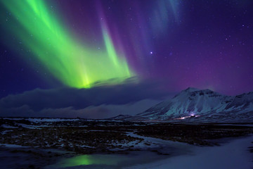 Wall Mural - iceland. northern lights