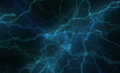 Wall Mural - abstract background with luminous lightning.