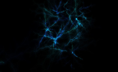 Wall Mural - abstract background with luminous lightning.