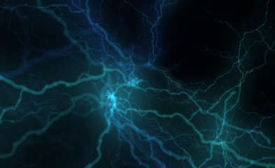 Wall Mural - abstract background with luminous lightning.