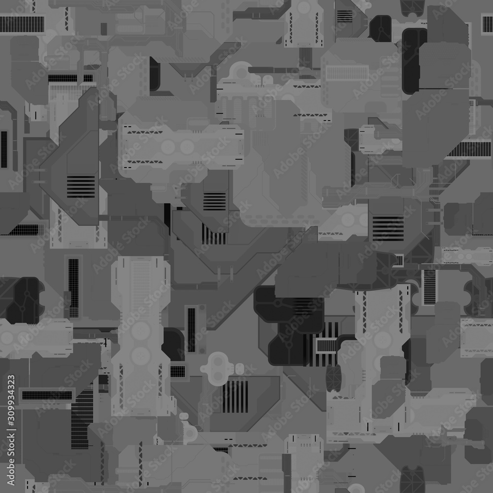 8K greyscale tech city cyberpunk displacement map texture for 3d ...