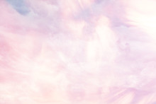 Abstract Pink Colored Background / Blurred Multicolored Clouds, Spring Background