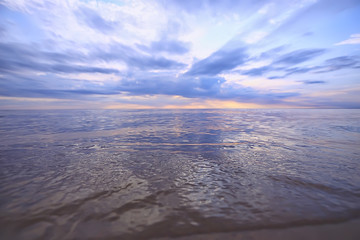 Wall Mural - sky above water / texture background, horizon sky with clouds on the lake