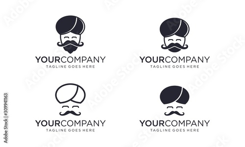 Cuadros en Lienzo Guru head for logo design concept editable