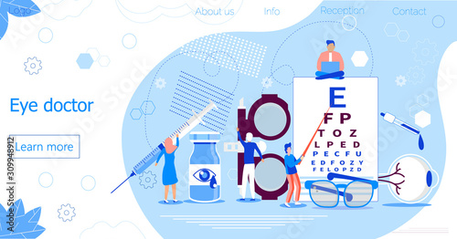 Cuadros en Lienzo Eye doctor concept for health care banner