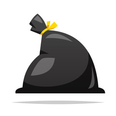 Garbage bag vector isolated illustration