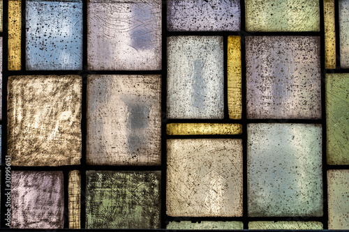 Cuadros en Lienzo Bright and colourful stained glass window
