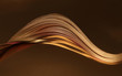 Abstract background. Gold (bronze) wave on brown.