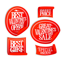 Wall Mural - Best Valentine's day sale stickers set - holiday offers, special discount, sweet price