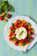 Poster - rustic italian caprese salad