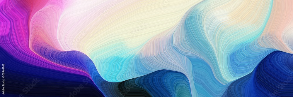 horizontal colorful abstract wave background with midnight blue, light gray and moderate violet colors. can be used as texture, background or wallpaper - obrazy, fototapety, plakaty 