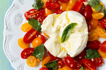 Poster - rustic italian caprese salad