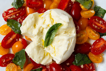 Poster - rustic italian caprese salad