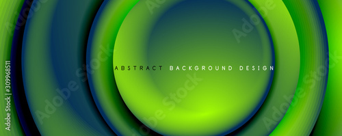 Vector 3d style abstract swirl circles, modern techno digital trendy abstract...