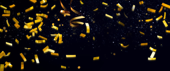 Aufkleber - Golden shiny confetti