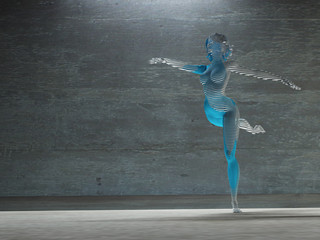 Wall Mural - Woman in dance pose